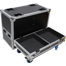 Aluminum Flight Speakers Case Wheeled Flight Case For Two Line Array Speakers Transportation  Aluminum Speakers Case